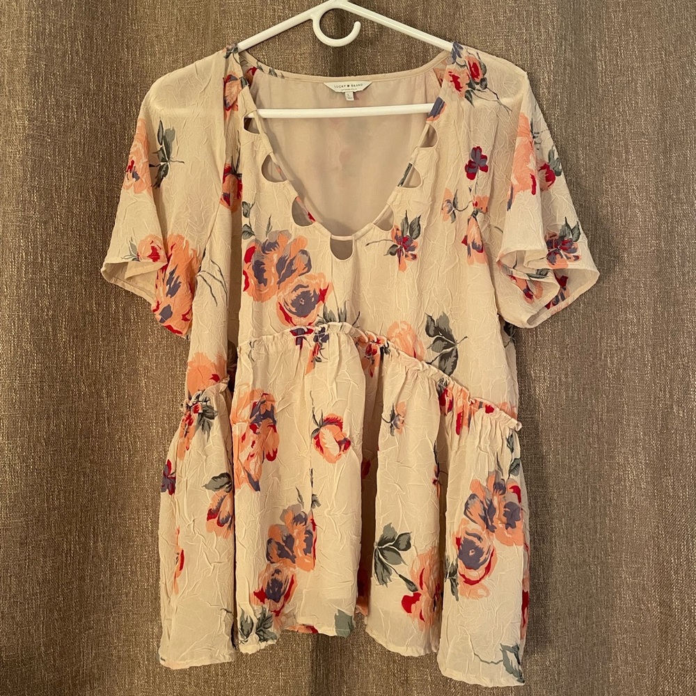 Lucky Brand Peplum Top - Picture 2 of 8